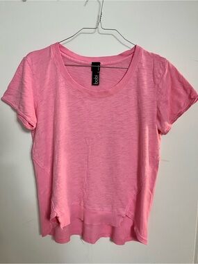 bobi Pink Short Sleeve Slub Tee Top
